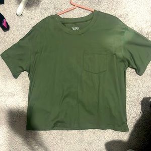 olive green t-shirt